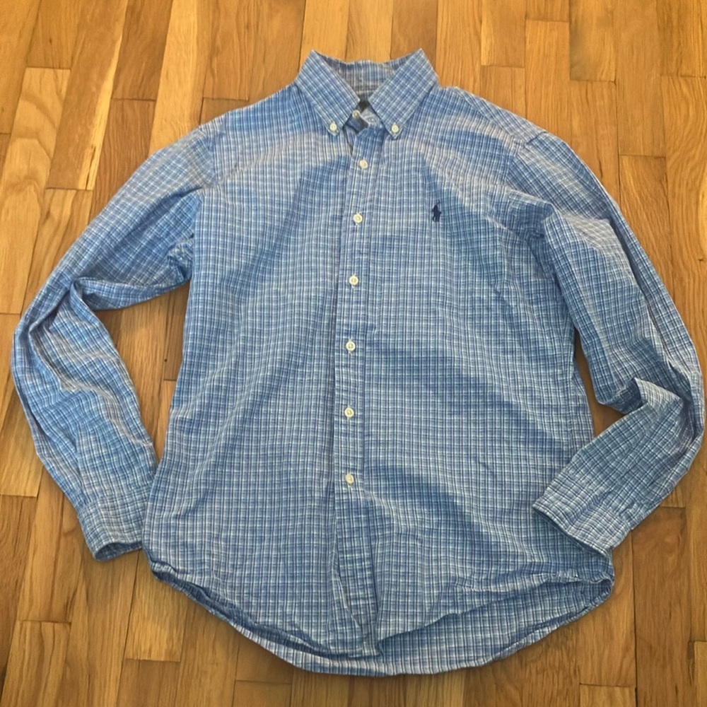 Ralph Lauren Blue Gingham Casual Shirt